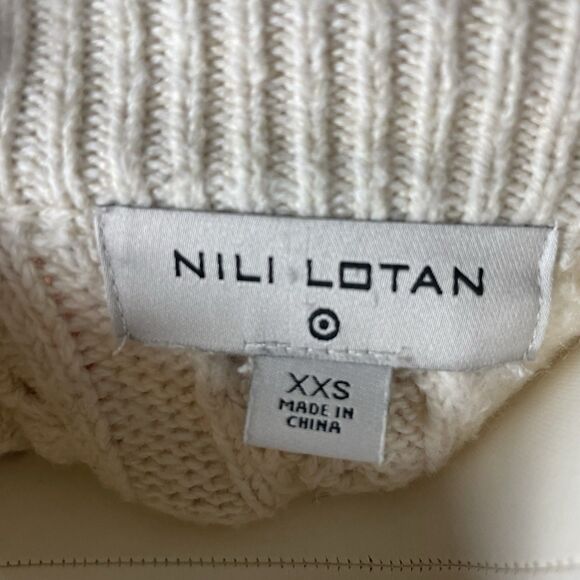 Nili Lotan Target Fisherman Sweater Size XXS Cream Cable Knit Preppy Classic L - Picture 6 of 9